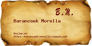 Barancsek Morella névjegykártya